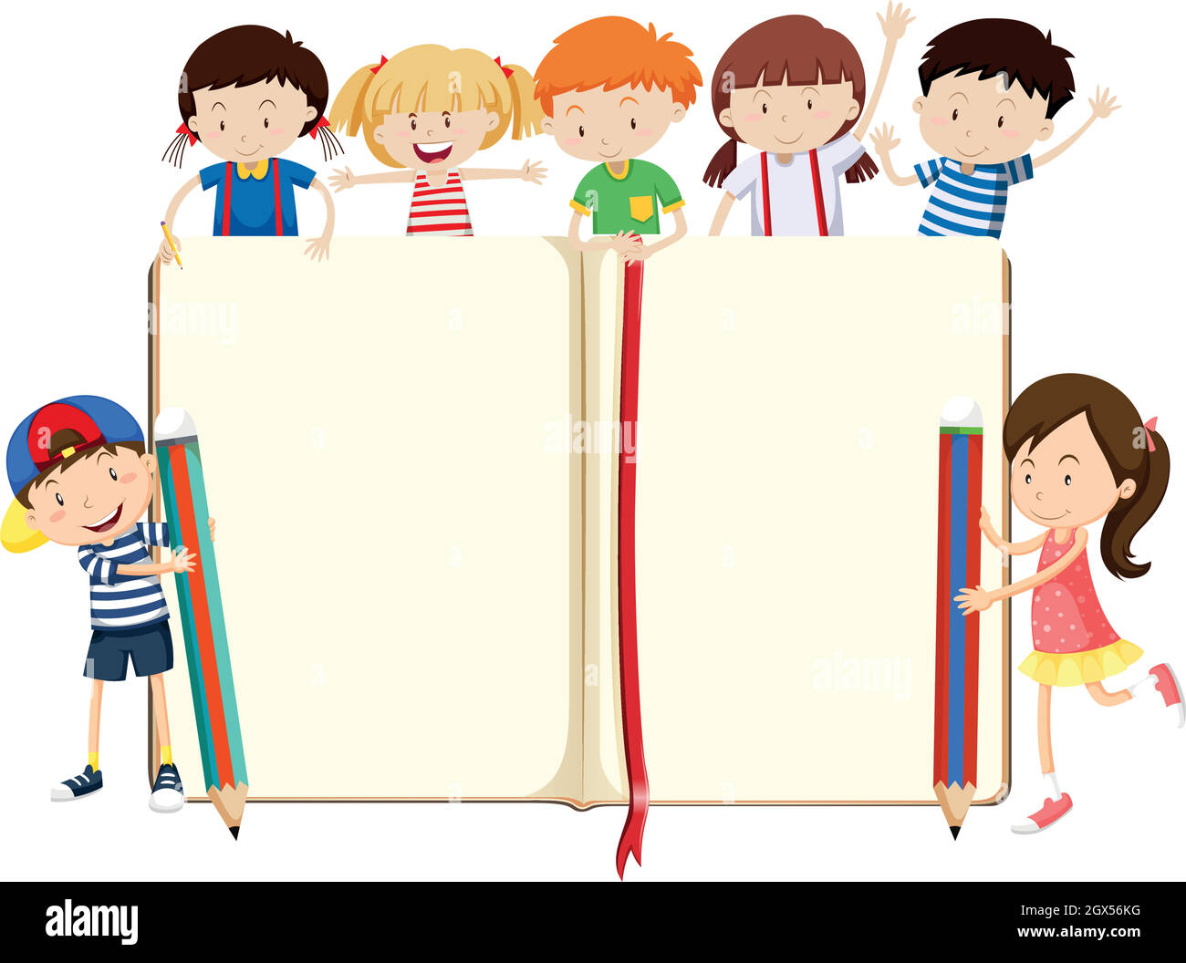 Diseño de libro para niños y niñas Ilustración del Vector