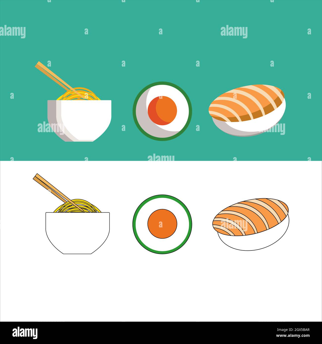 Comida japonesa Imágenes vectoriales de stock - Alamy