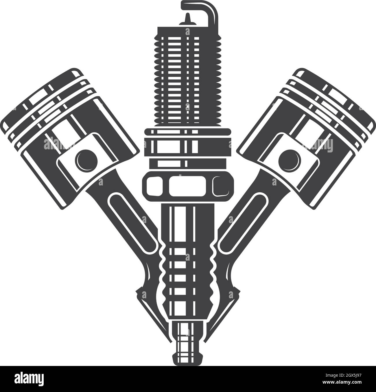 ilustración de vector de icono de sparkplug Imagen Vector de stock Alamy