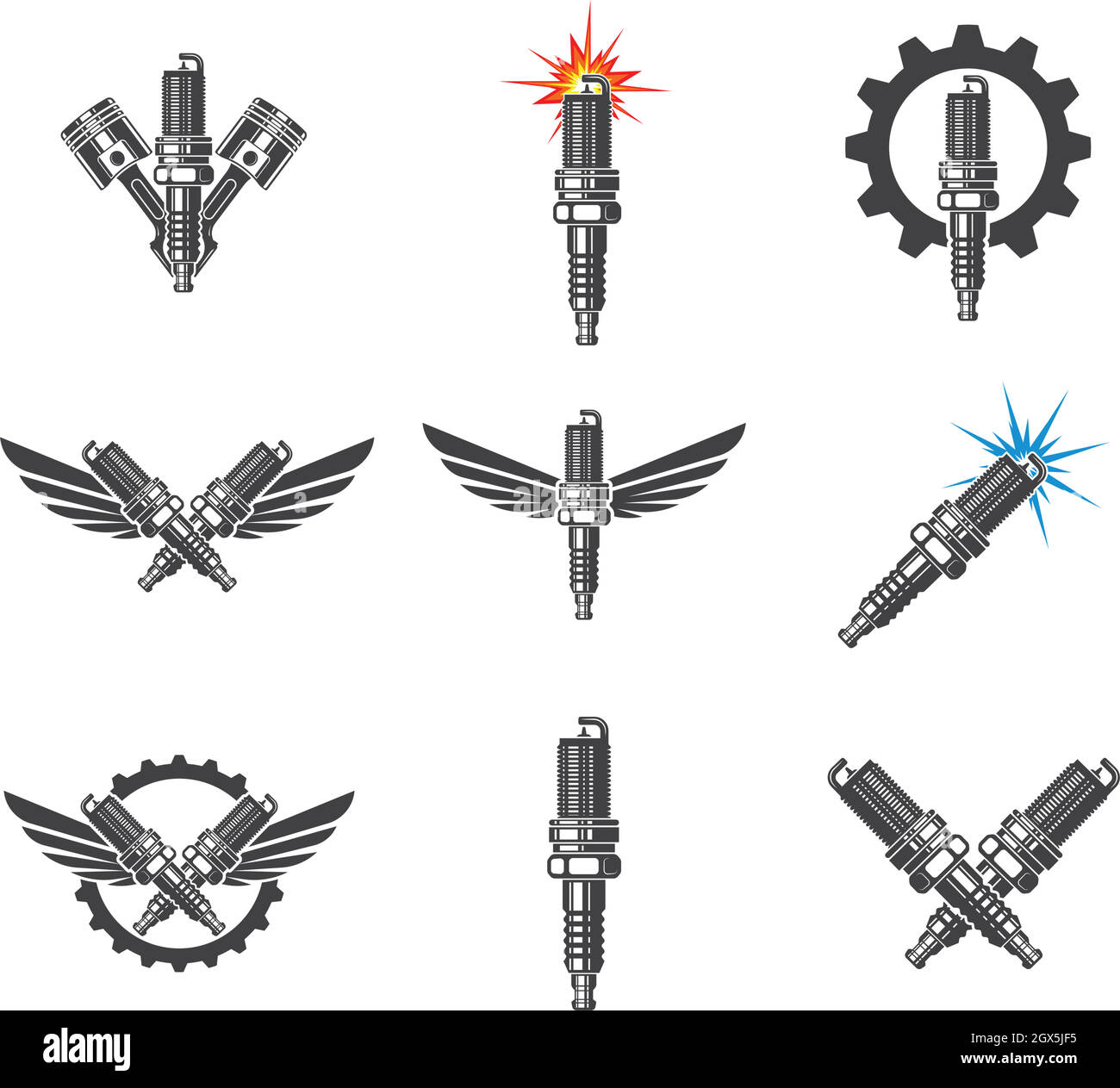 ilustración de vector de icono de sparkplug Imagen Vector de stock Alamy