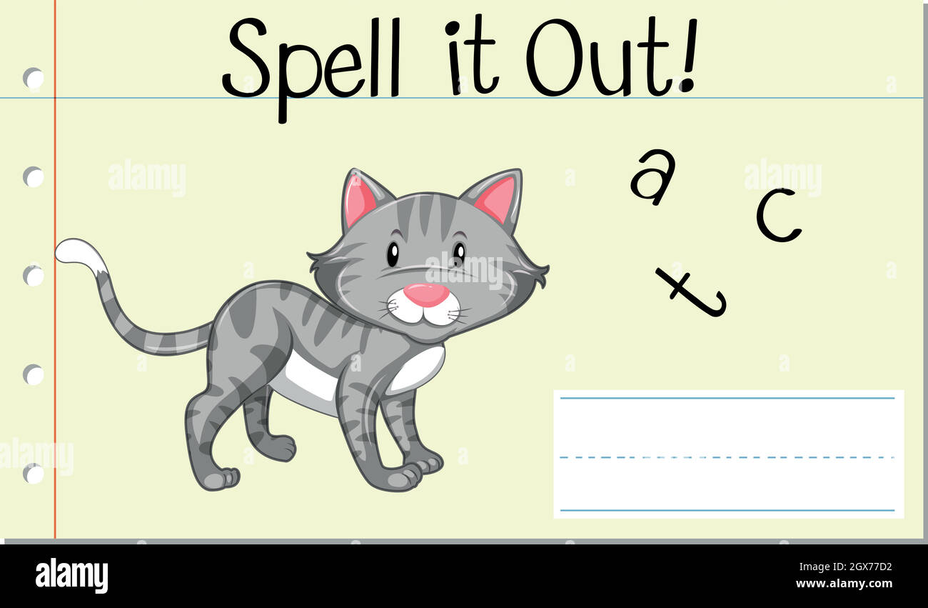 Ortografía para gato Imágenes vectoriales de stock - Alamy