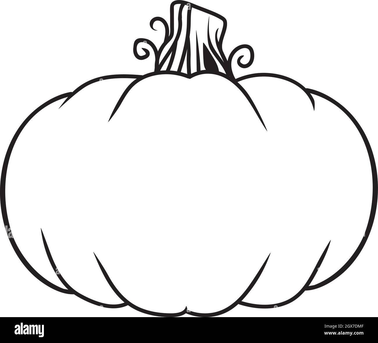 ilustración vectorial de una calabaza aislada sobre fondo blanco. Día de Acción de Gracias calabaza, otoño. Ilustración del Vector