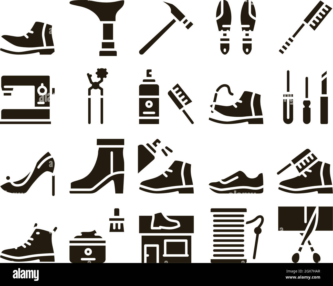 Servicio de reparación de calzado Imágenes vectoriales de stock - Alamy