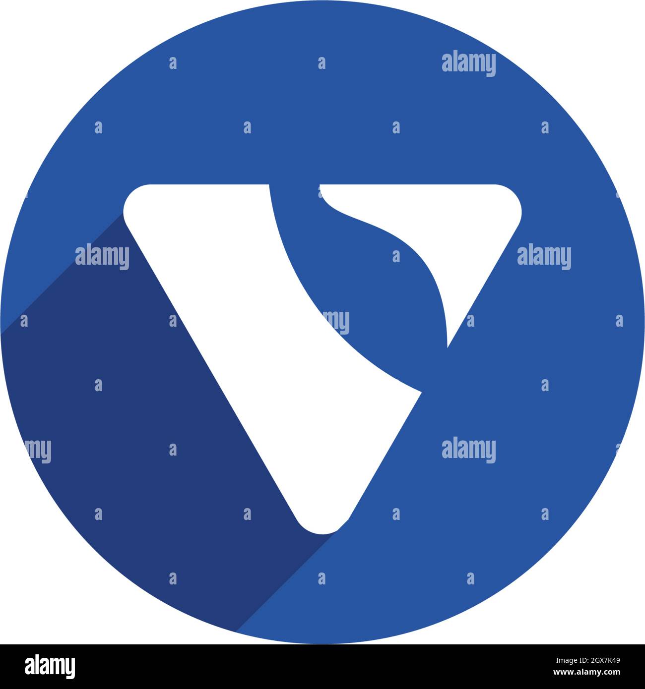 V Carta Logo plantilla empresarial icono vectorial Imagen Vector de