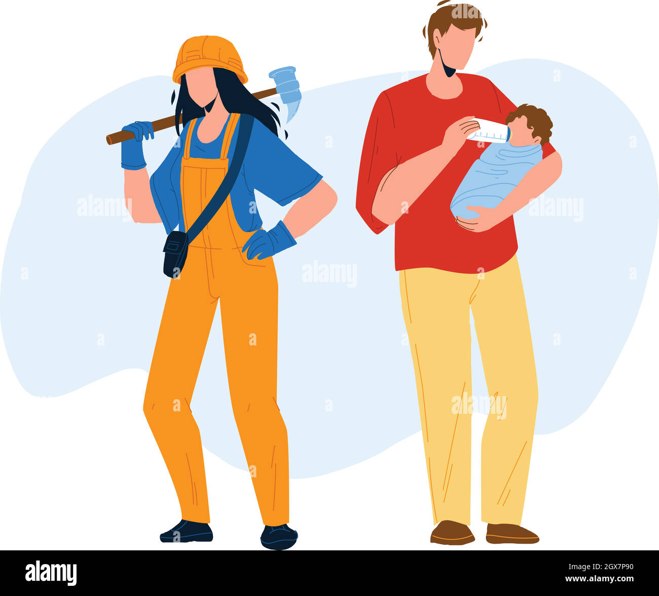 Relación De Igualdad De Género Vector Hombre Y Mujer Imagen Vector De Stock Alamy 