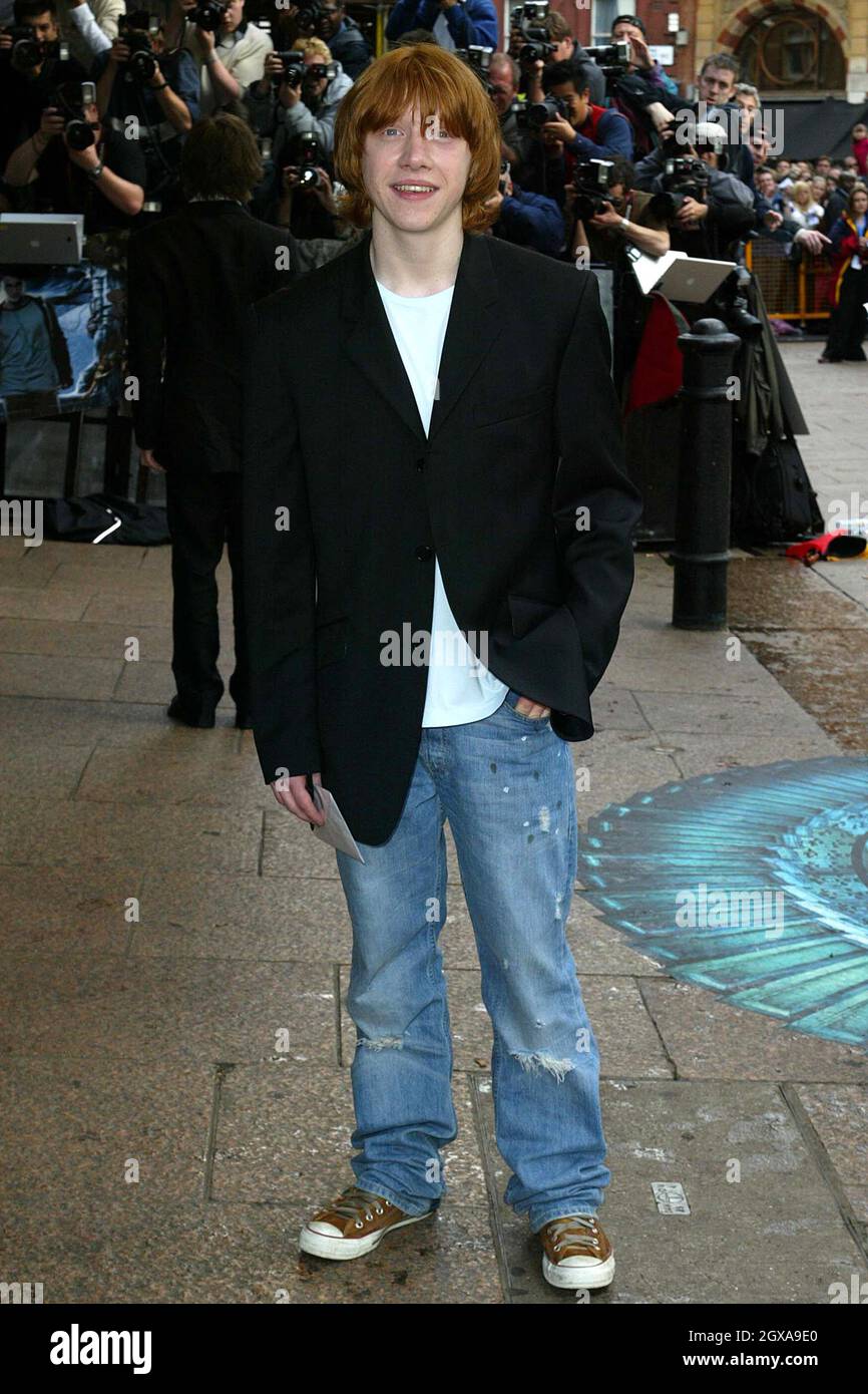 Rupert Grint Llegando al estreno de Harry Potter y el prisionero de Azkaban, Leicester Square, Londres Foto de stock