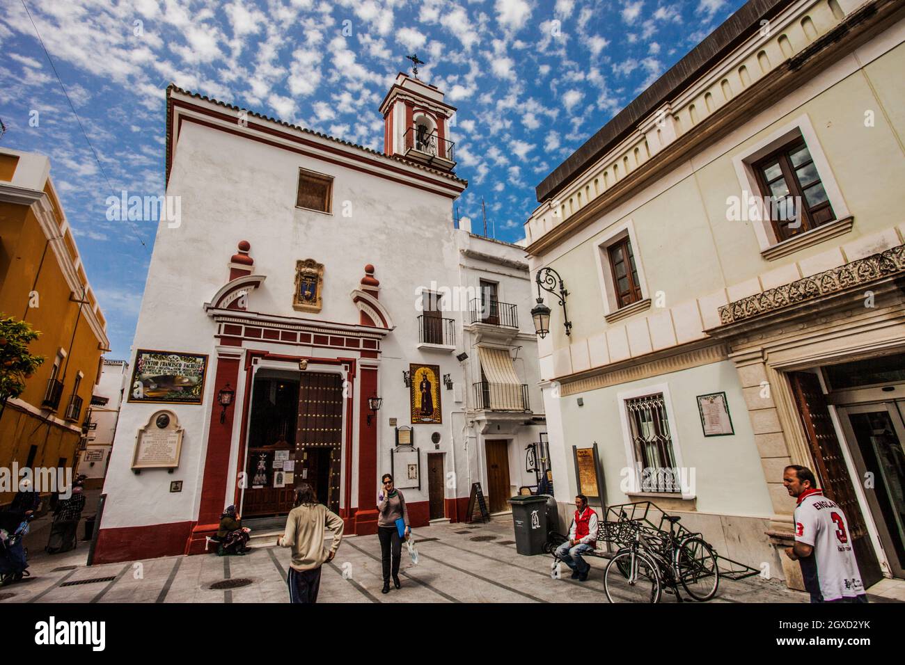 Iglesia Nuestra Señora de los desamparados, Sanlúcar de Barrameda, Pueblos Blancos, Provincia de Cádiz, Andalucía, España, Europa. Foto de stock