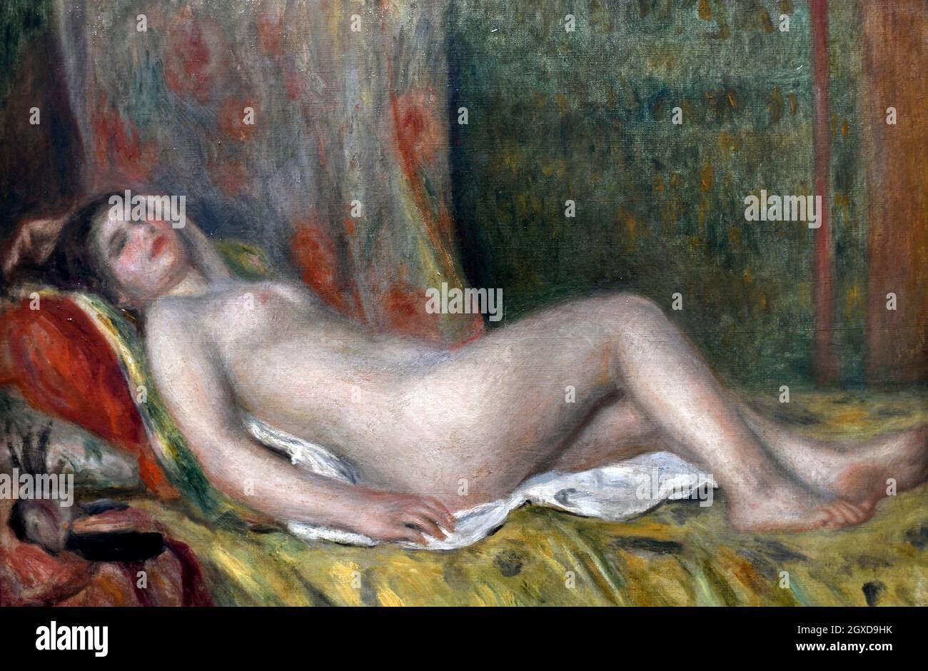 Mujer, de Pierre Auguste Renoir, óleo sobre lienzo Foto de stock