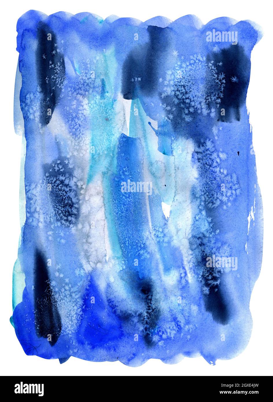 Imitación de una superficie de agua en acuarela. Técnica de pintura con sal  Fotografía de stock - Alamy