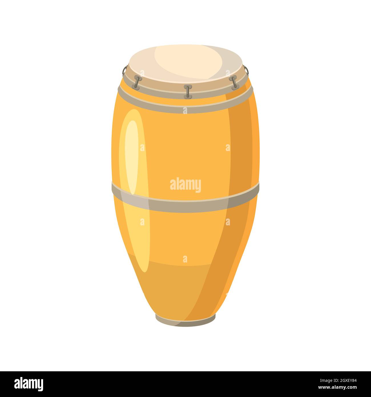 Icono de tambor étnico en estilo de dibujos animados sobre un fondo blanco  Fotografía de stock - Alamy