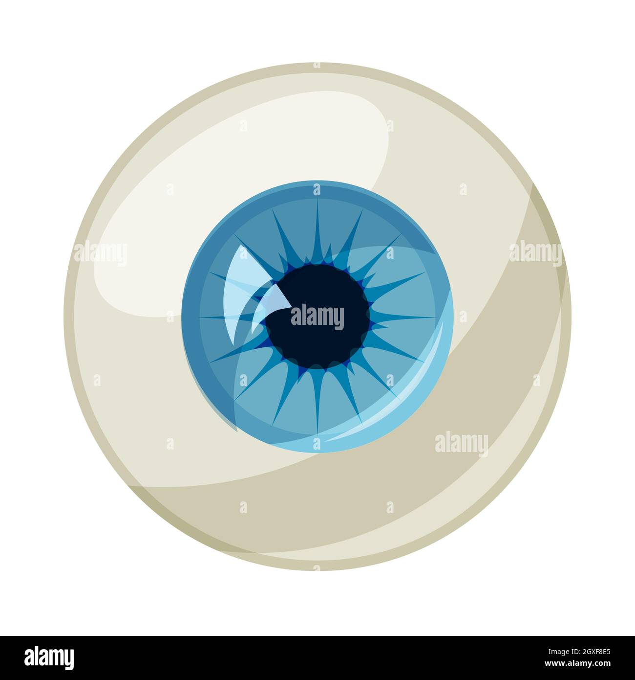 Icono de bola de ojo humano en estilo de dibujos animados sobre un fondo  blanco Fotografía de stock - Alamy
