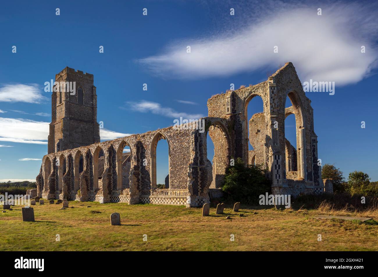Iglesia medieval de San Andrés, Covehithe, Suffolk, Inglaterra, Reino Unido. Foto de stock