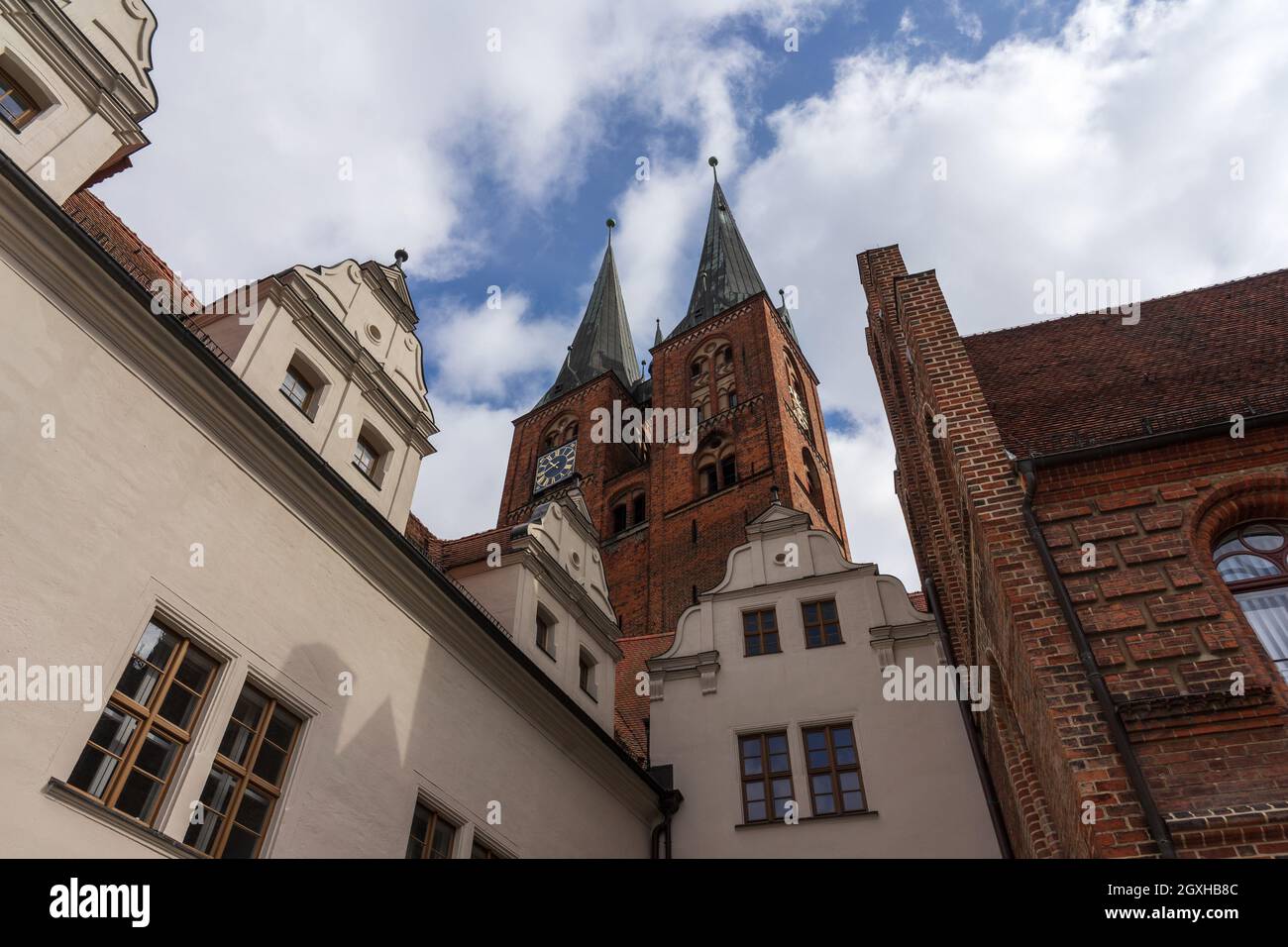 Iglesia de San María. Hansestadt Stendal es una ciudad medieval en el estado de Sajonia-Anhalt. Alemania. Foto de stock