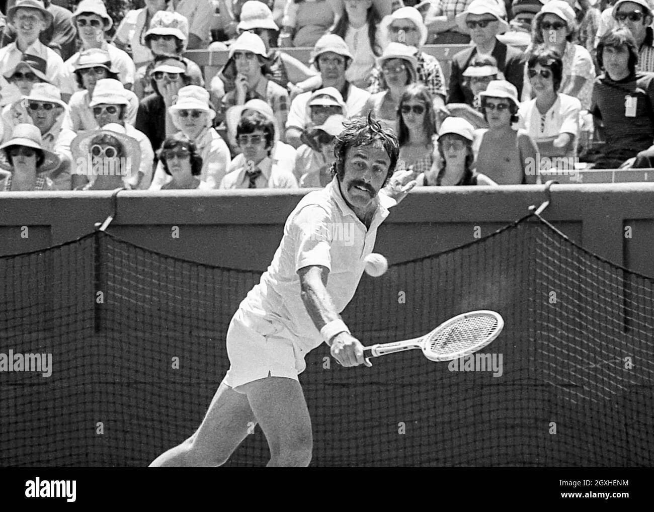 John Newcombe, Abierto de Australia 1976, Final del Barrio, Club de Tenis Kooyong Lawn, 26 de Dez.1975 - 4 de enero de 1976, Melbourne. Foto de stock