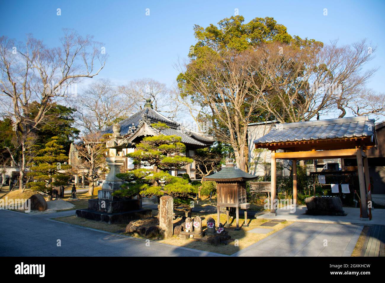 Templo budista Kanjizai-ji, Ainan, Prefectura de Ehime, Japón Foto de stock