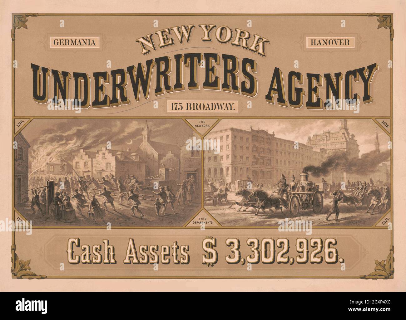 Agencia de Aseguradores de Nueva York Foto de stock
