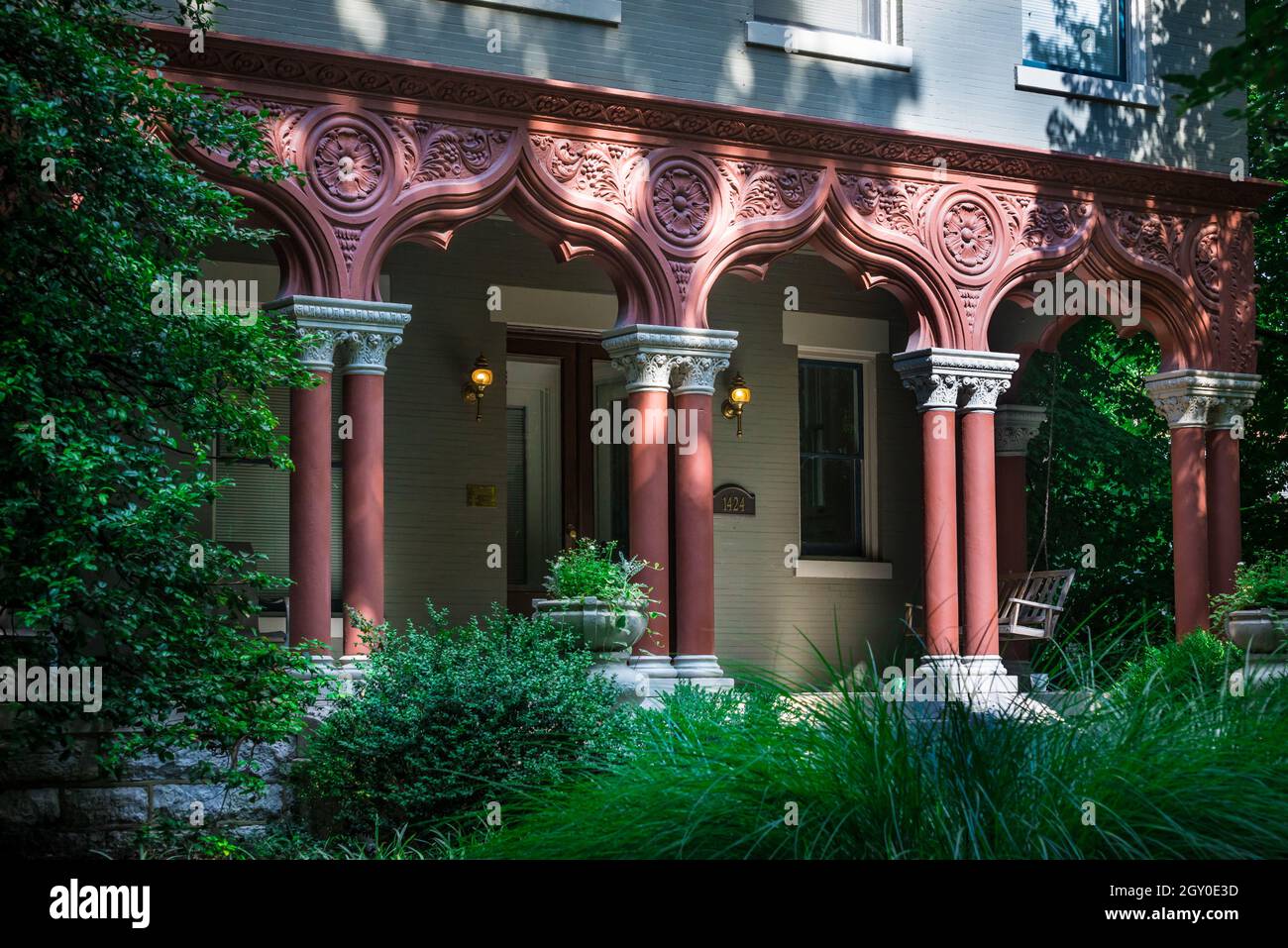 Old Louisville Victorian Homes - Belgravia y St James Court - Kentucky Foto de stock