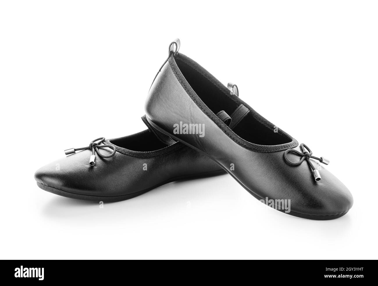 Gimnasta vagón cuenca Zapatos negros para aprender a bailar Fotografía de stock - Alamy