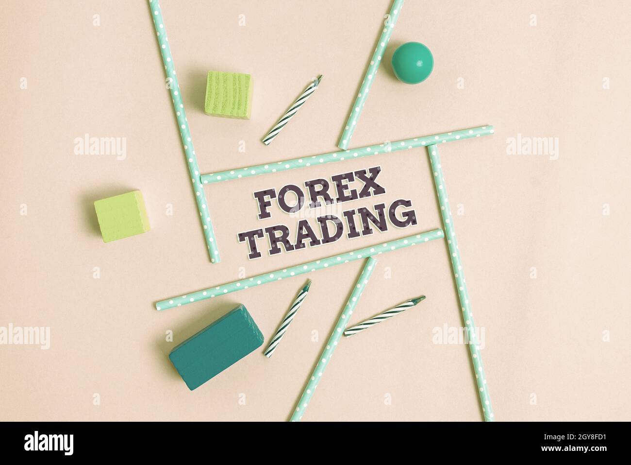 Inspiración mostrando signo Forex Trading, Word escrito en el mercado global que permite el comercio, intercambio de moneda Colorful Birthday Party Designs brigh Foto de stock