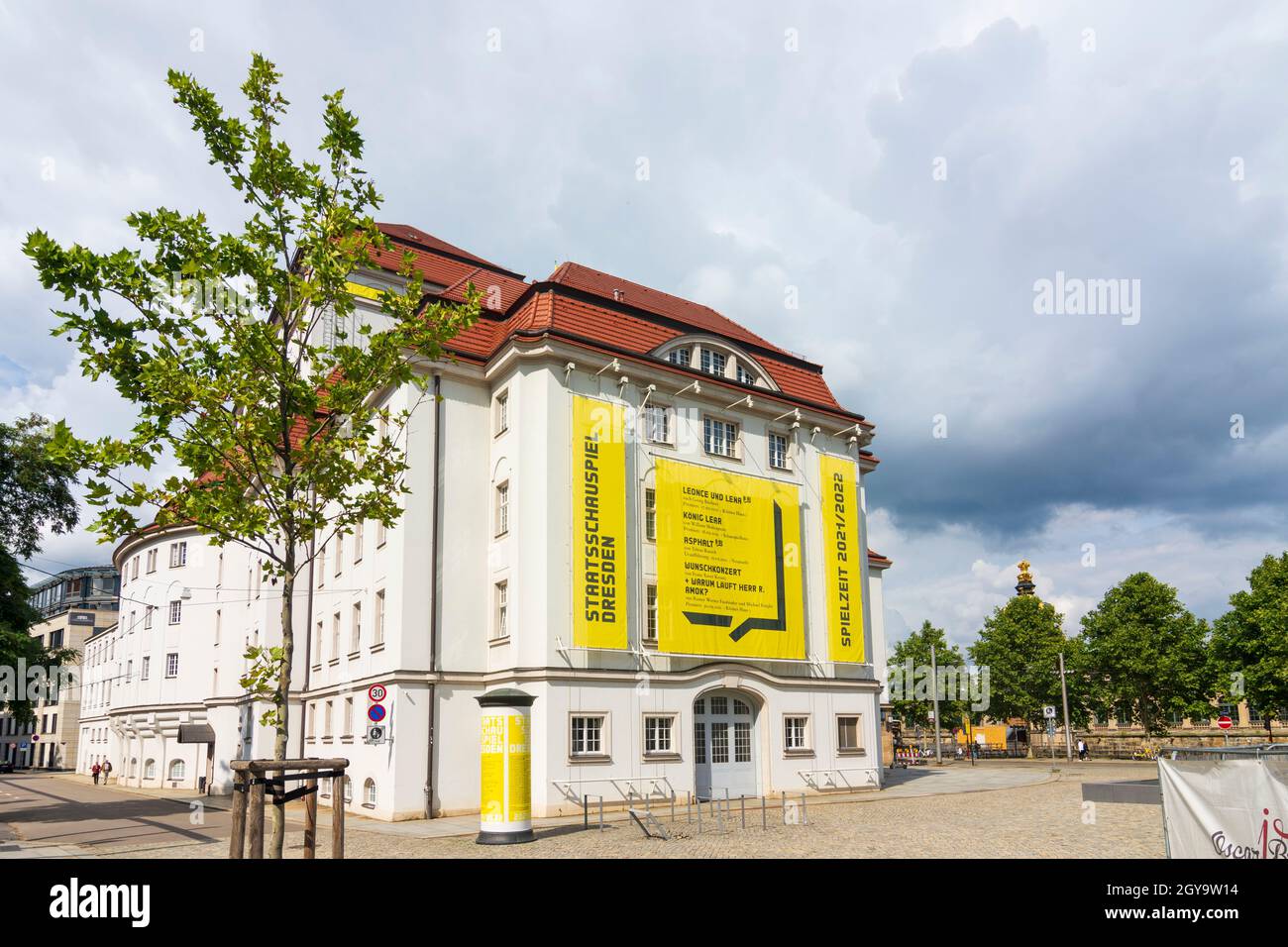 Dresde: teatro Schauspielhaus en , Sachsen, Sajonia, Alemania Foto de stock