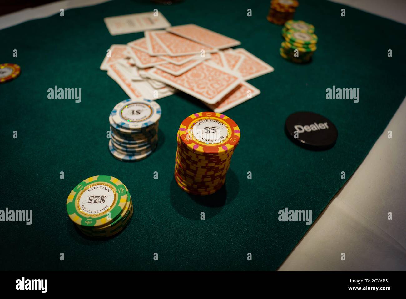 Imagen de Texas Holdem (poker). Ubicación del rodaje: Área metropolitana de Tokio Foto de stock