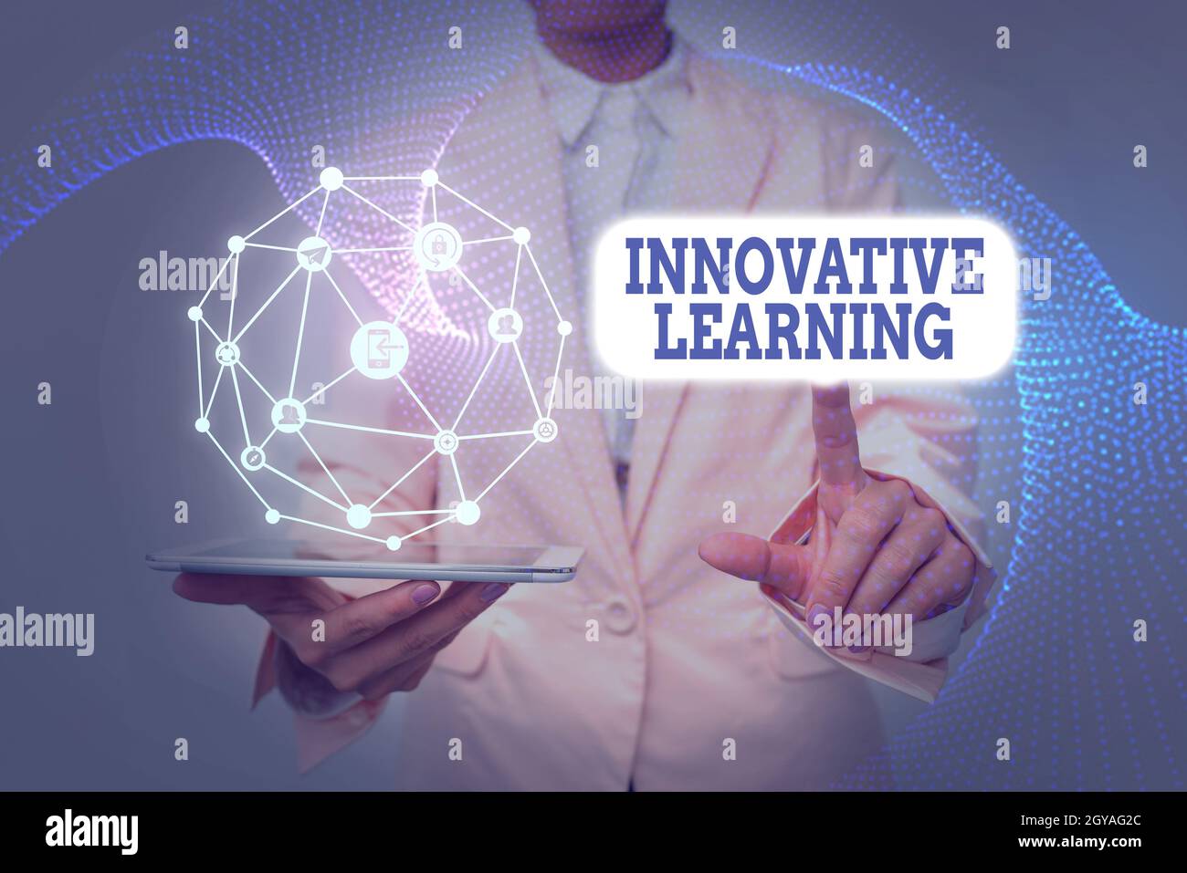 Signo de texto que muestra el aprendizaje innovador, Palabra para la