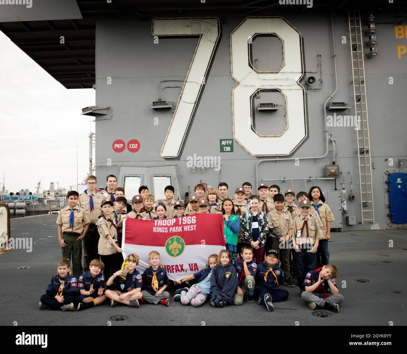 NORFOLK (enero 11, 2020) Scout's de Cub Scout Pack 1967 y Boy Scout