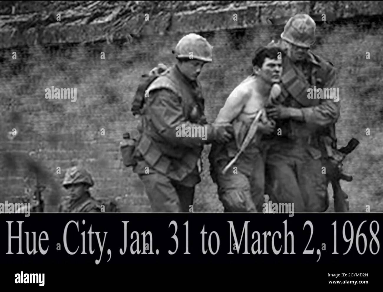 La batalla de la ciudad de Hue comenzó el 31 de enero de 1968. Después del ataque inicial del Ejército de Vietnam del Norte contra las fuerzas de los Estados Unidos y sus aliados el 30 de enero de 1968, los Marines de los Estados Unidos comenzaron una batalla de 26 días en la ciudad de Hue, en Vietnam central. Foto de stock