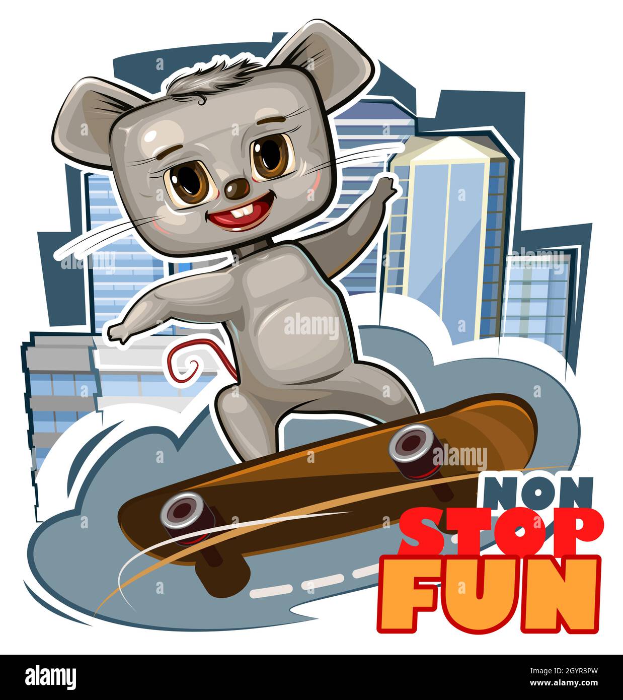 Raton Pequeno Sobre Skateboard Estilo De Dibujos Animados Deportes Urbanos Para Ninos Sin Escalas Lindo Bebe Patinador Paseos A Bordo En Asfalto Skate Para Ninos Aislado O Imagen Vector De Stock Raton Pequeno Sobre Skateboard Estilo De Dibujos Animados Deportes Urbanos Para Ninos Sin Escalas Lindo Bebe Patinador Paseos A Bordo En Asfalto Skate Para Ninos Aislado O Imagen Vector De Stock