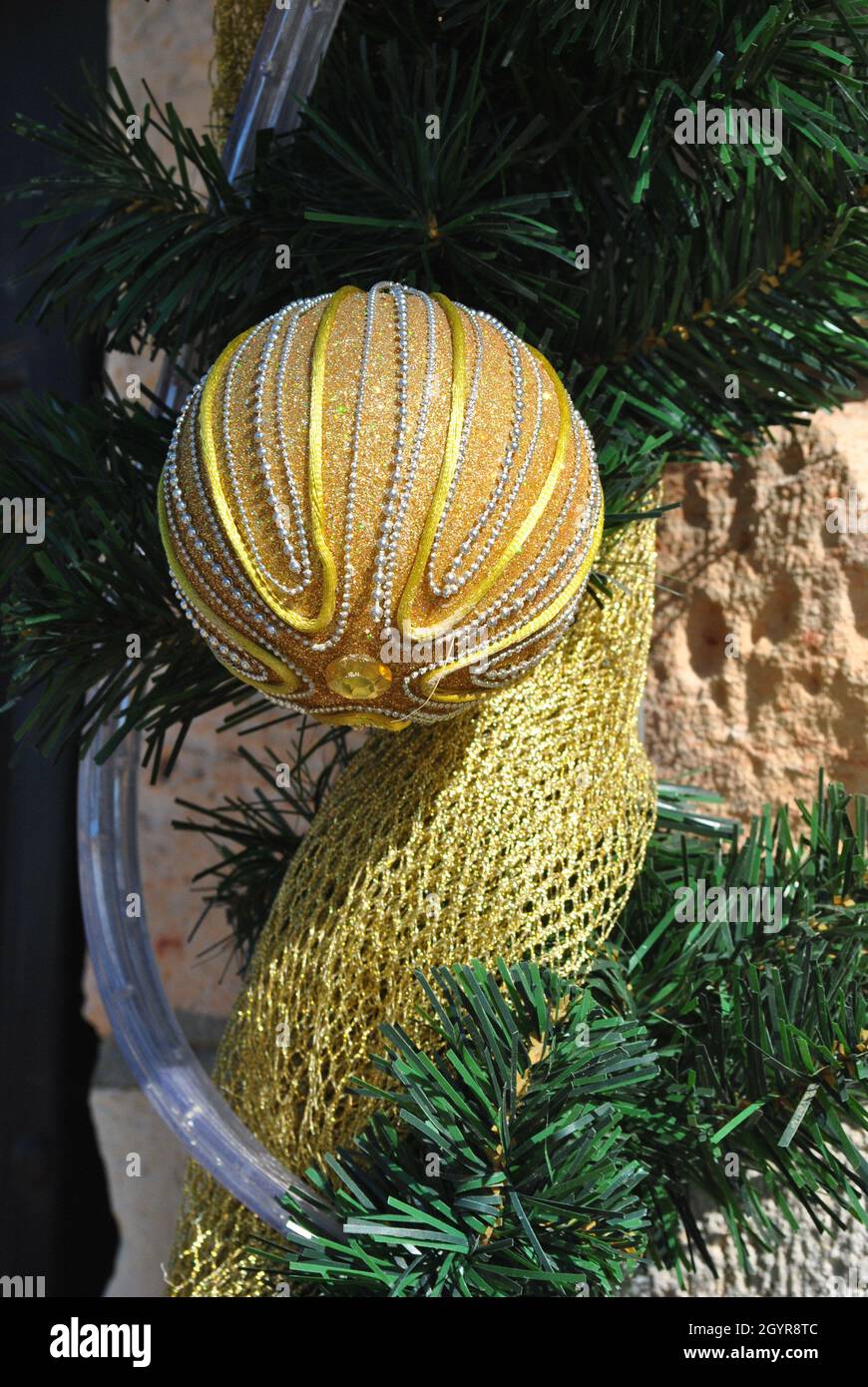 Decoración para la celebración de la Navidad, Iglesia Católica Griega en Mi'ilya en Israel Fotografía de stock - Alamy Decoración para la celebración de la Navidad, Iglesia Católica Griega en Mi'ilya en Israel Fotografía de stock - Alamy