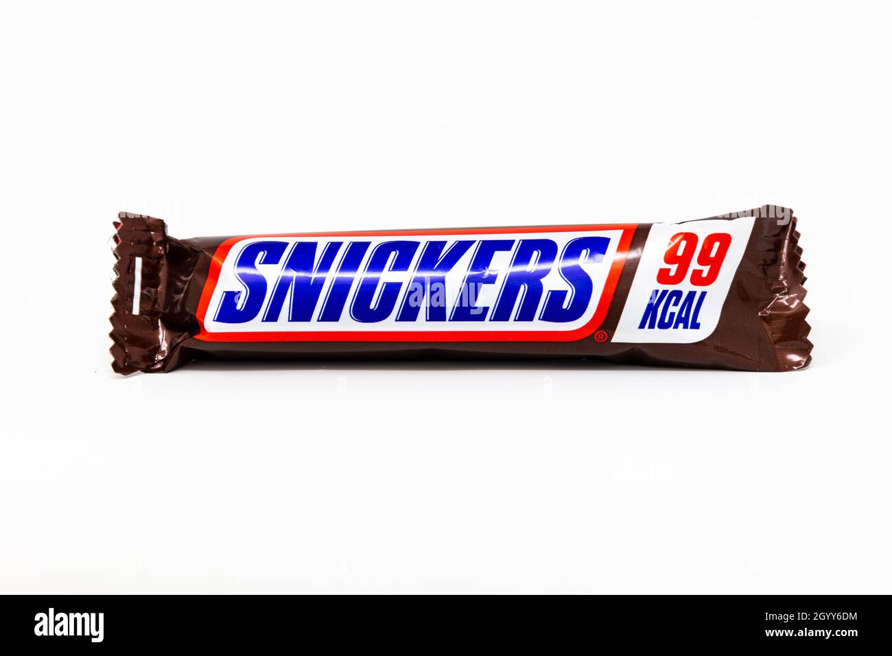 Snickers 99kcal Chocolate Snack Bar Foto de stock