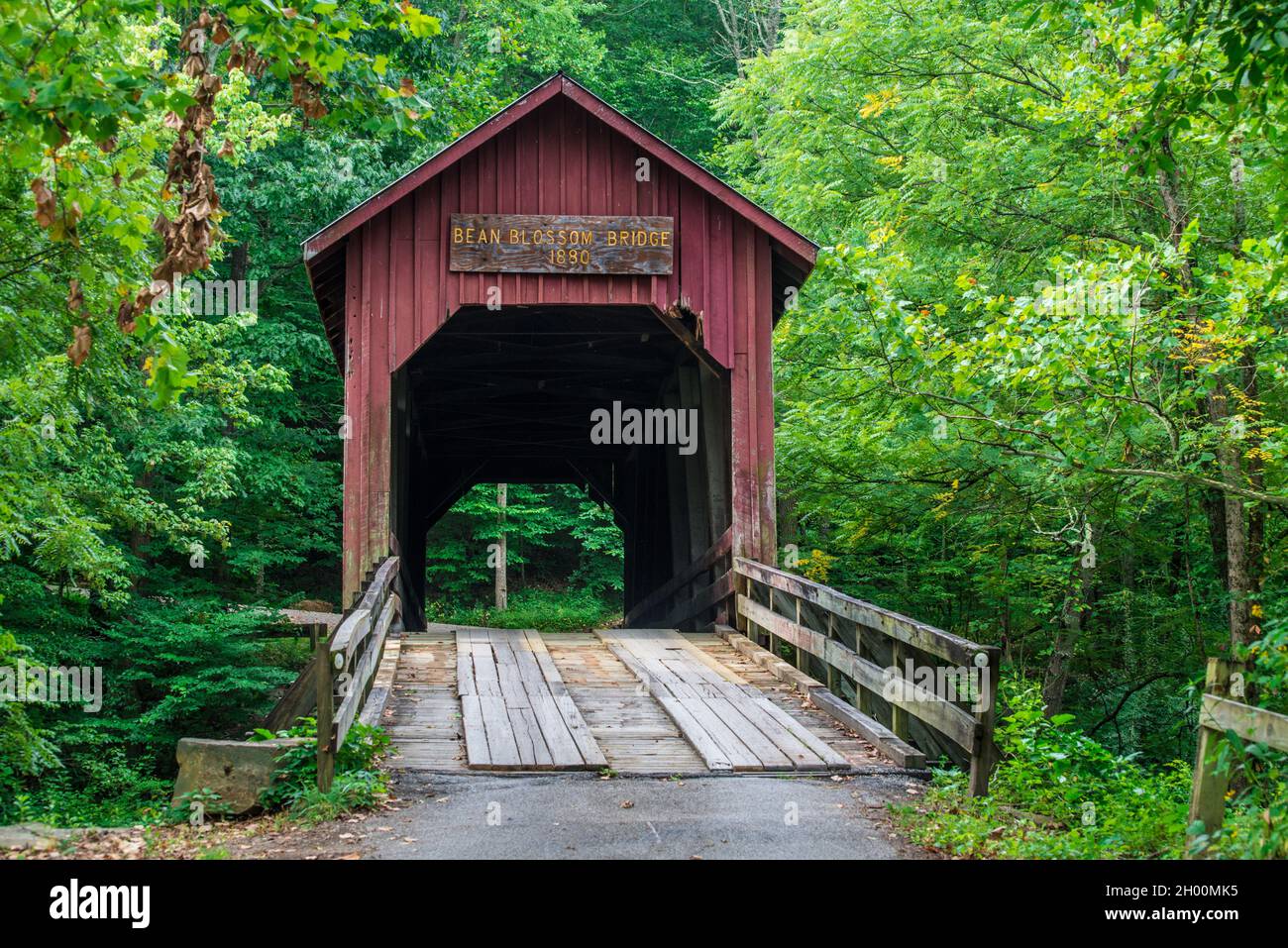 Puente Cubierto de Blossom - Condado de Brown - Indiana Foto de stock