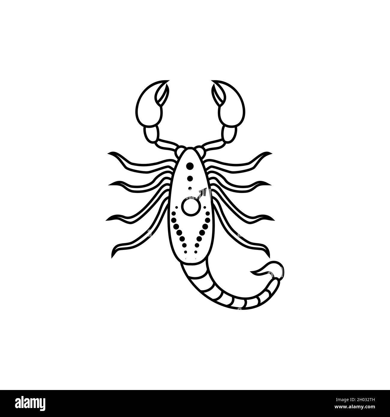 Escorpio signo del zodíaco Ilustración del Vector