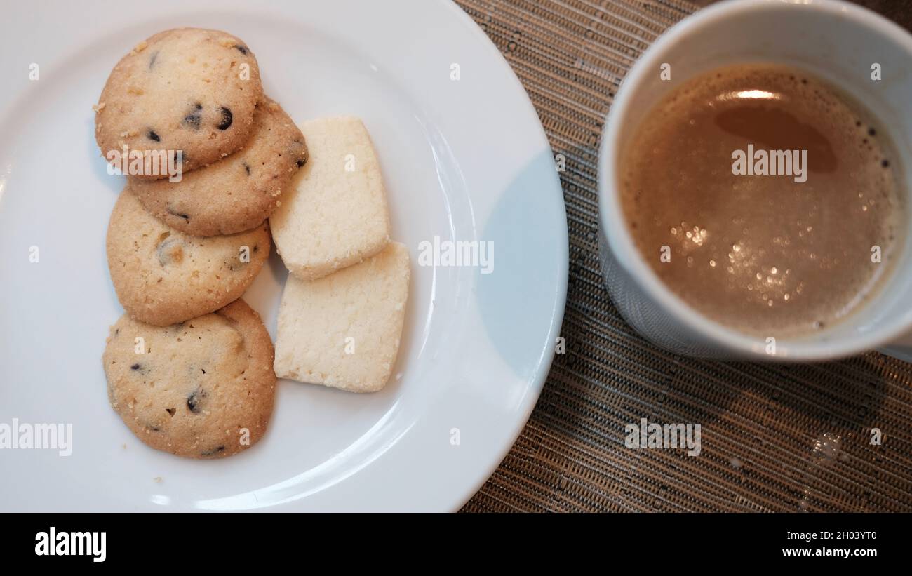 Restaurante de alta clase Sugar Fix Confection Deserts Cookies y Café Foto de stock