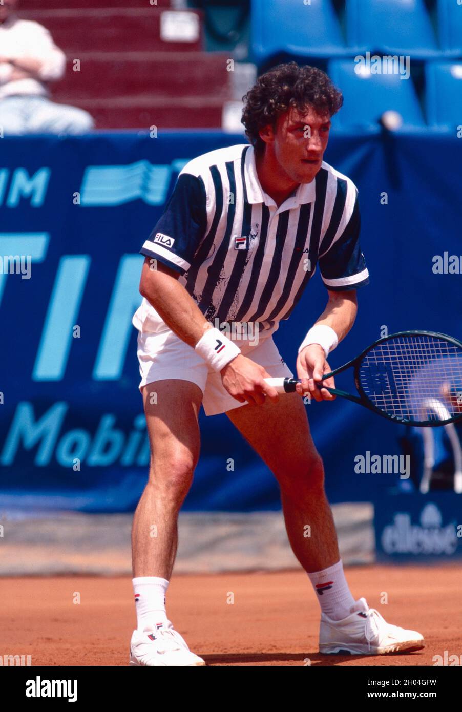 Jugador italiano de tenis Marzio Martelli, Campeonato Internacional de Sicilia, Italia 1996 Foto de stock