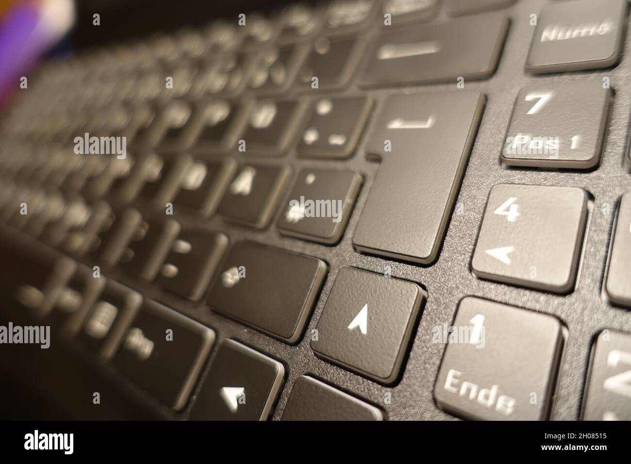 imagen de símbolo: primer plano del teclado del ordenador Foto de stock