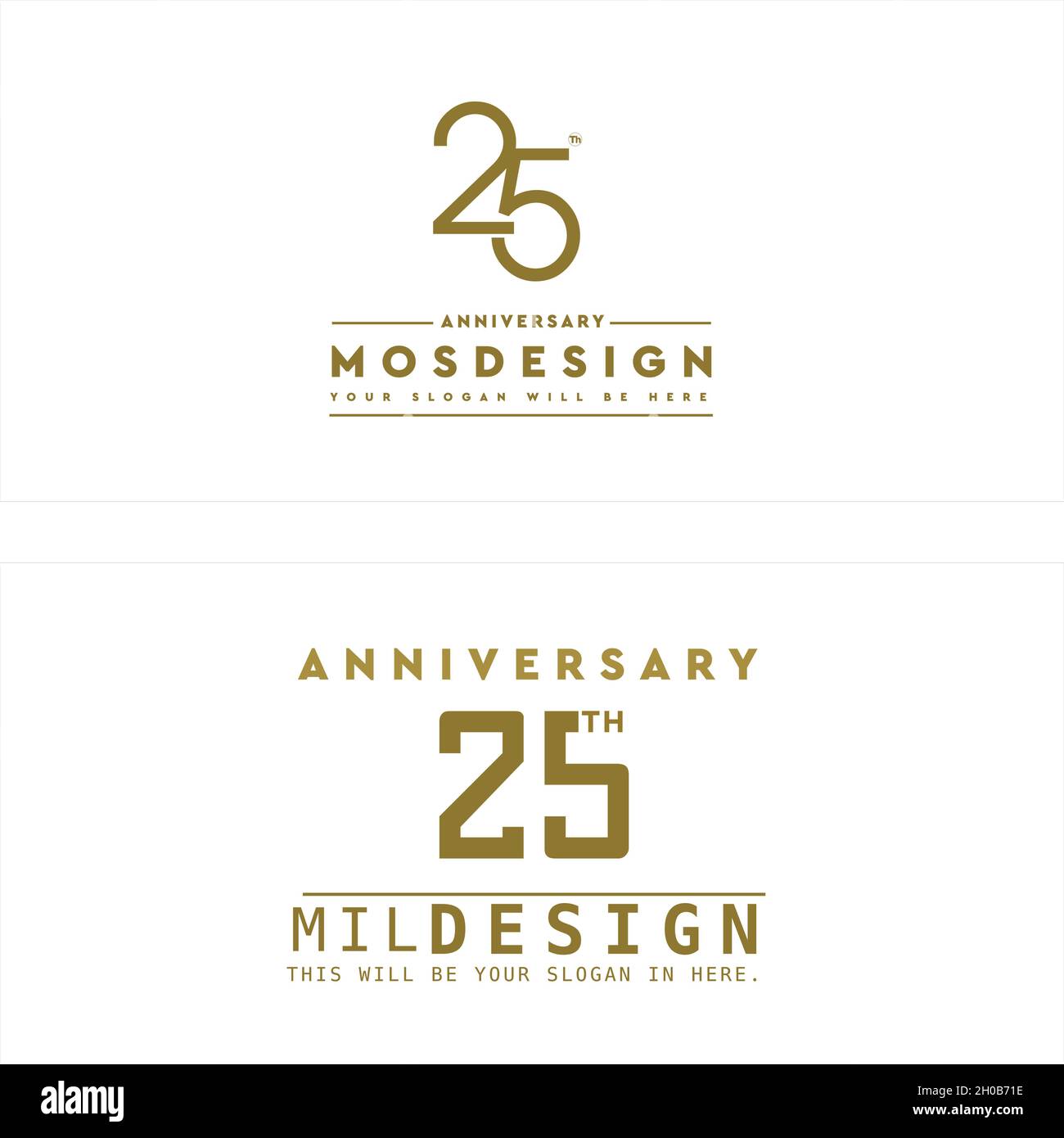 Modelo de logotipo do 25º aniversário - TemplateMonster