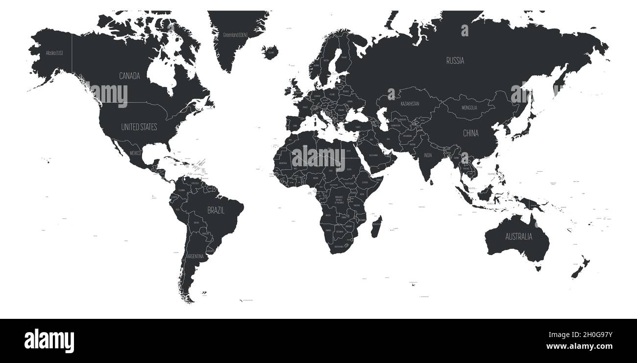 Mapa Del Mundo Proyección Mercator Mapa Político Detallado De Países Y Territorios 7396