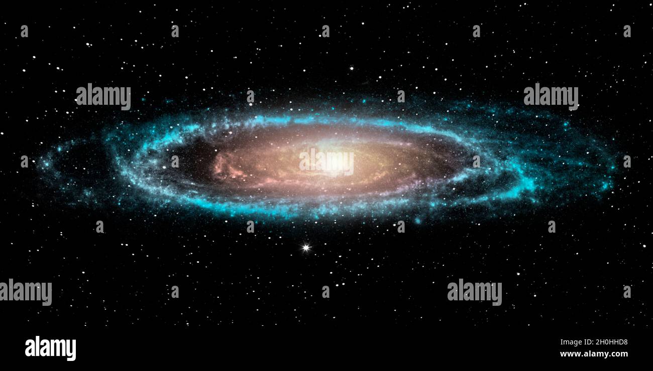 Galaxia Andrómeda Foto de stock