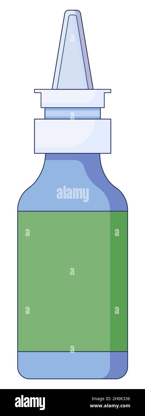 Inhalador nasal. Ilustración vectorial. Spray para goteo nasal y las  alergias Imagen Vector de stock - Alamy