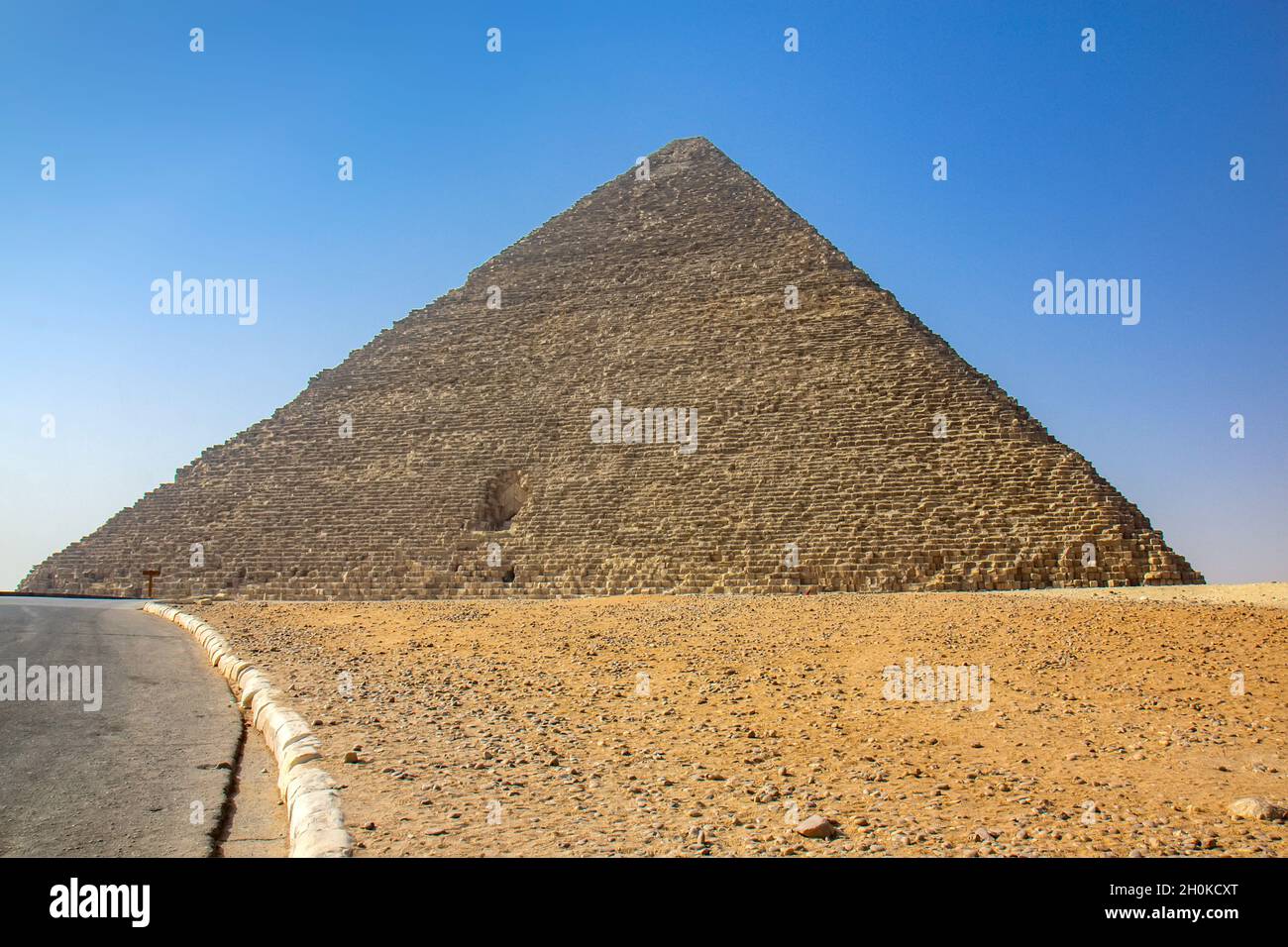 Gran Pirámide de Giza en Kairo, Egipto Foto de stock