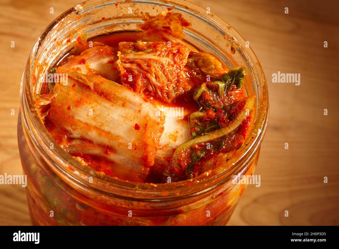 Kimchi de col clásico de Napa, el plato nacional de Corea. Foto de stock