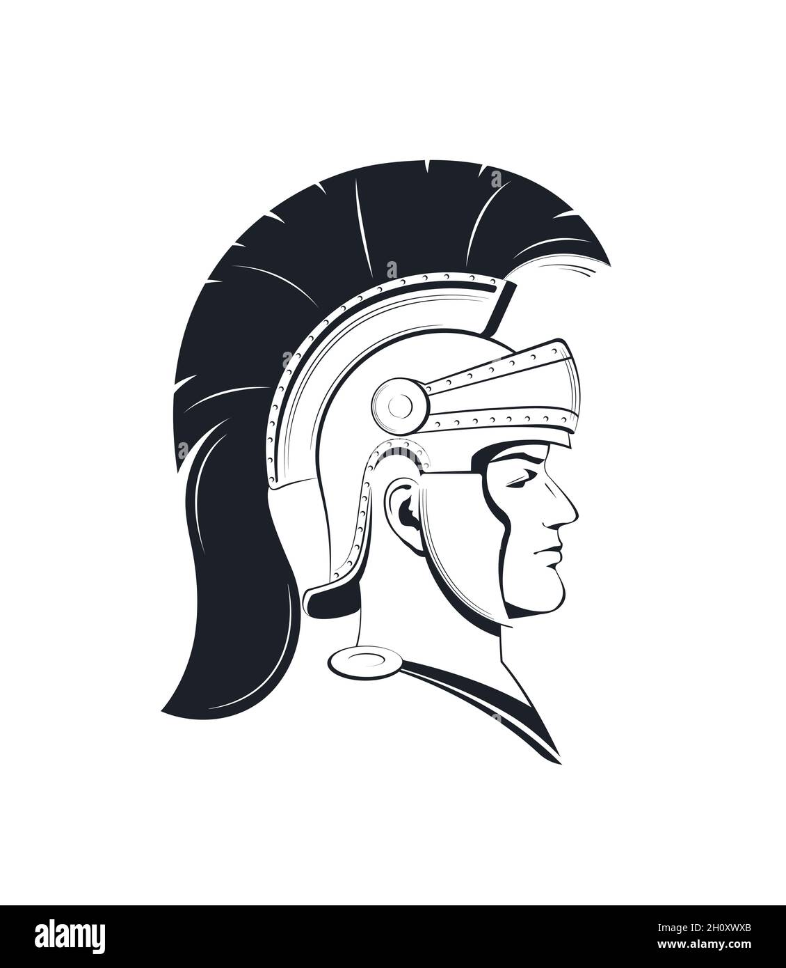 Casco romano antiguo Imágenes de stock en blanco y negro - Alamy