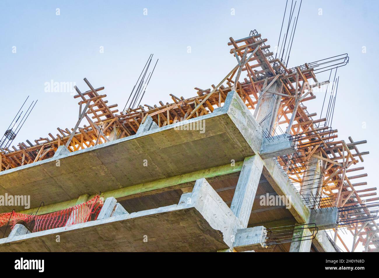 Se están construyendo enormes complejos hoteleros en Playa del Carmen, México. Foto de stock