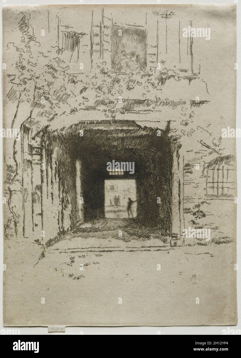 Puerta y Vine, 1886. James McNeill Whistler (norteamericano, 1834-1903). Grabado; Foto de stock