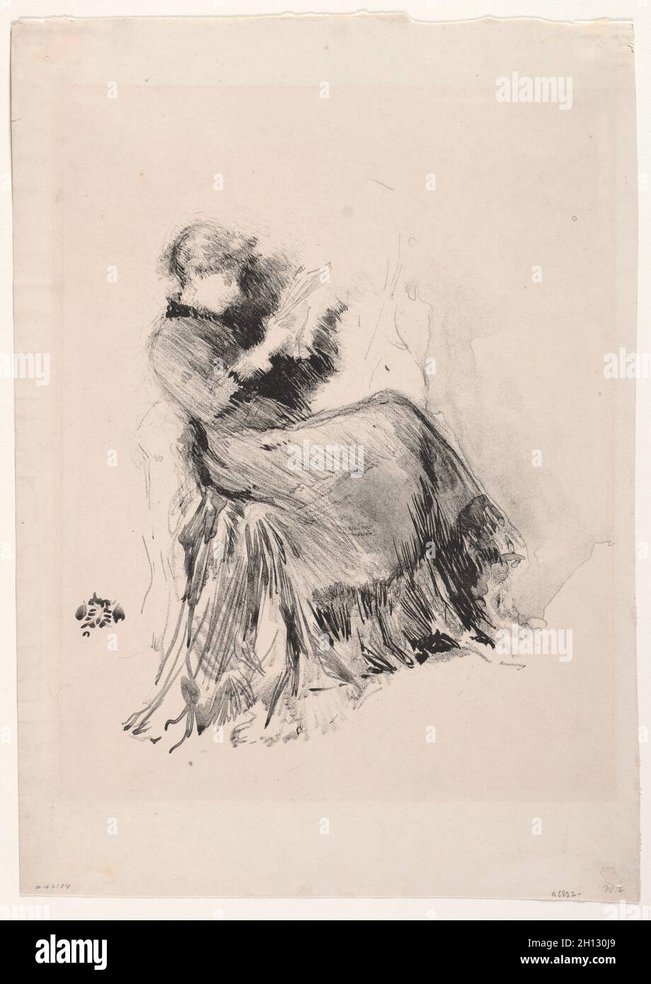 Estudio, 1878. James McNeill Whistler (norteamericano, 1834-1903). Litografía; Foto de stock