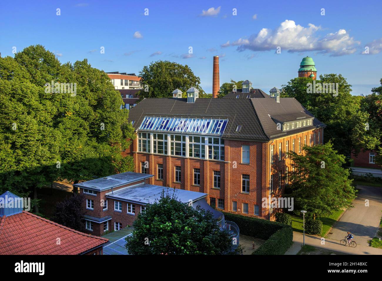 Arquitectura industrial en el antiguo hospital Barmbek, Hamburgo, Alemania, Europa Foto de stock
