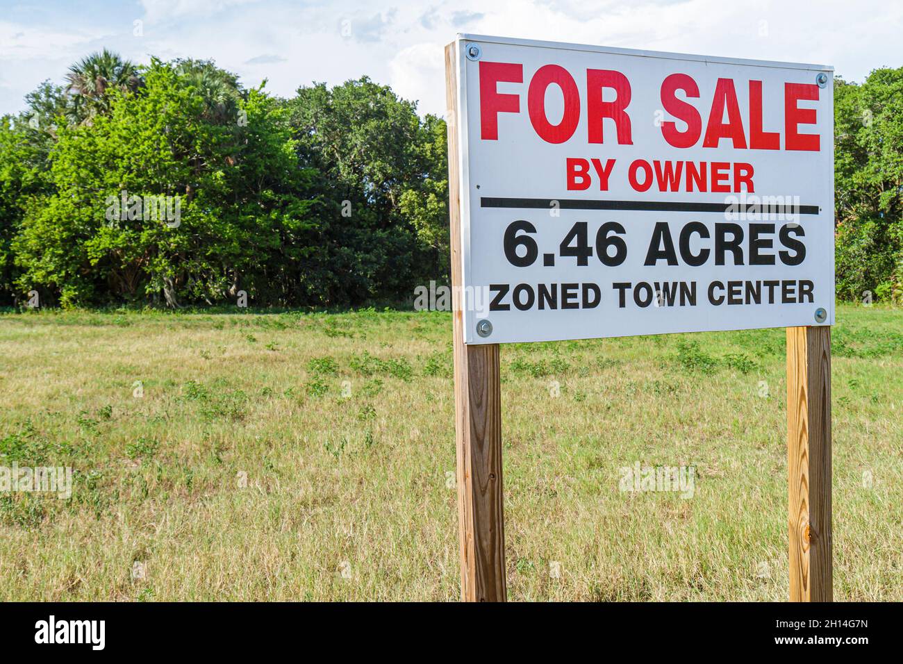 Orlando Florida, Winter Springs, tierra para la venta, por propietario zoned ciudad centro campo árboles bienes raíces Foto de stock