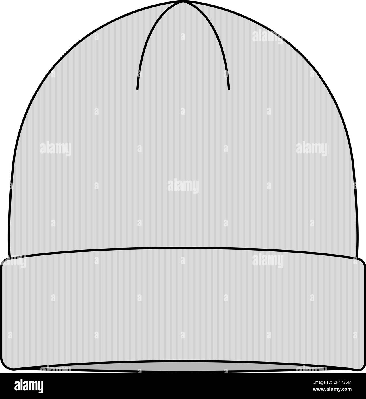 Ilustración de vector de plantilla de gorro (gorro de punto) | blanco  Imagen Vector de stock - Alamy