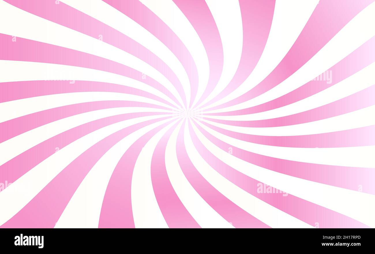 Fondo rosa abstracto de rayas, retorcido en espiral. Rayas pastel rosadas,  dulces en un palo. Elemento de diseño vectorial Imagen Vector de stock -  Alamy